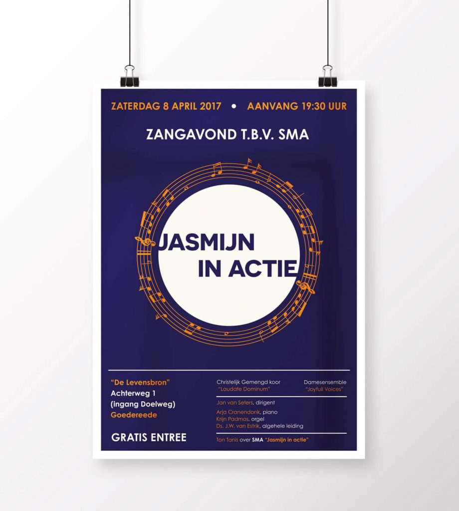 Concert poster modern en fris ontwerp