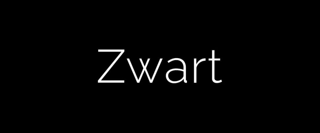 Kleurentheorie: zwart