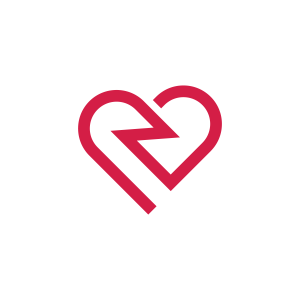 Hart logo modern ontwerp
