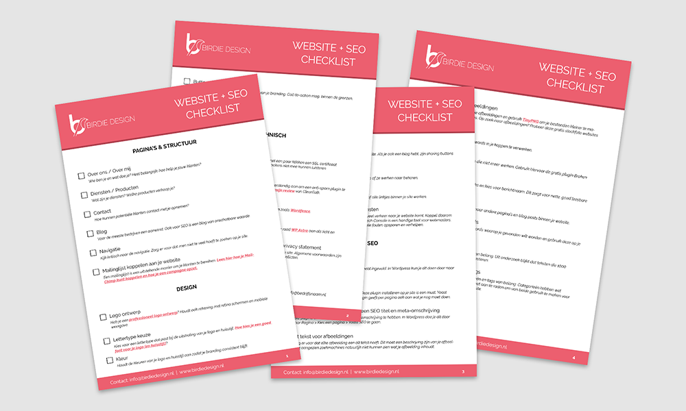 gratis website en SEO checklist