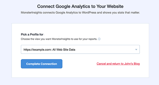 monsterinsights google analytics plugin klaar