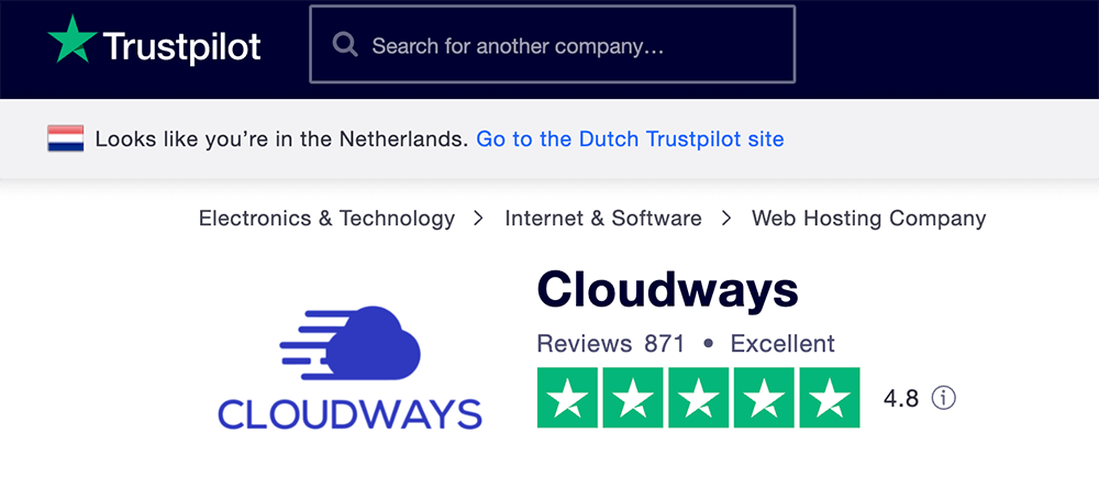 cloudways hosting trustpilot reviews