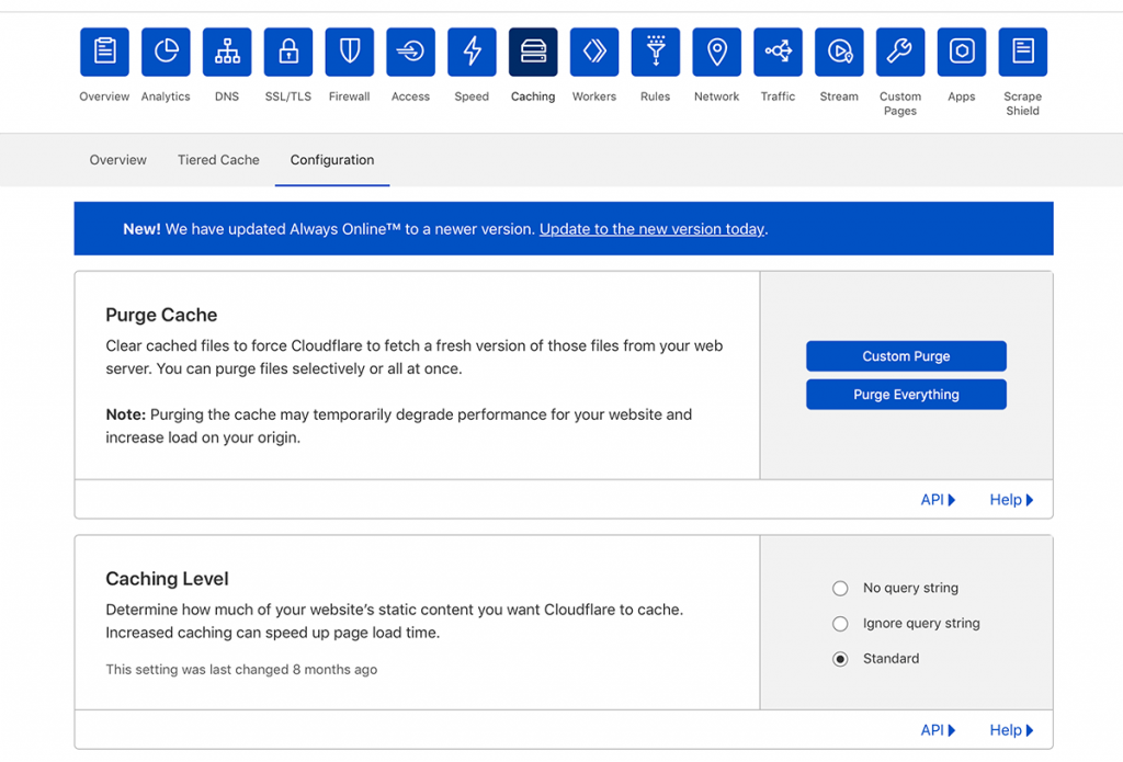 Cloudflare cache legen
