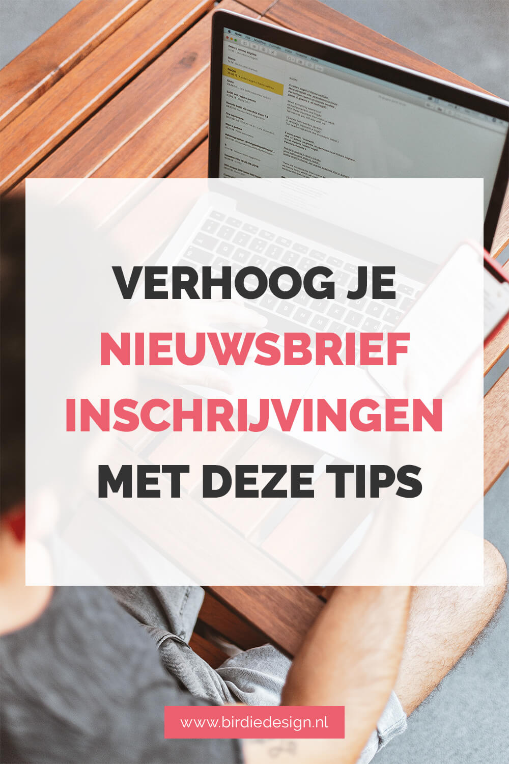 Verhoog je nieuwsbrief inschrijvingen - Pinterest share afbeelding