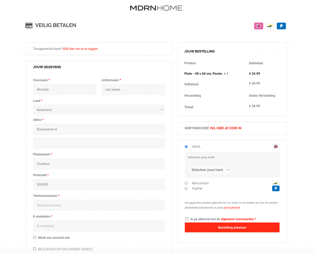 webshop optimaliseren - simpele en afleidingsvrij checkout