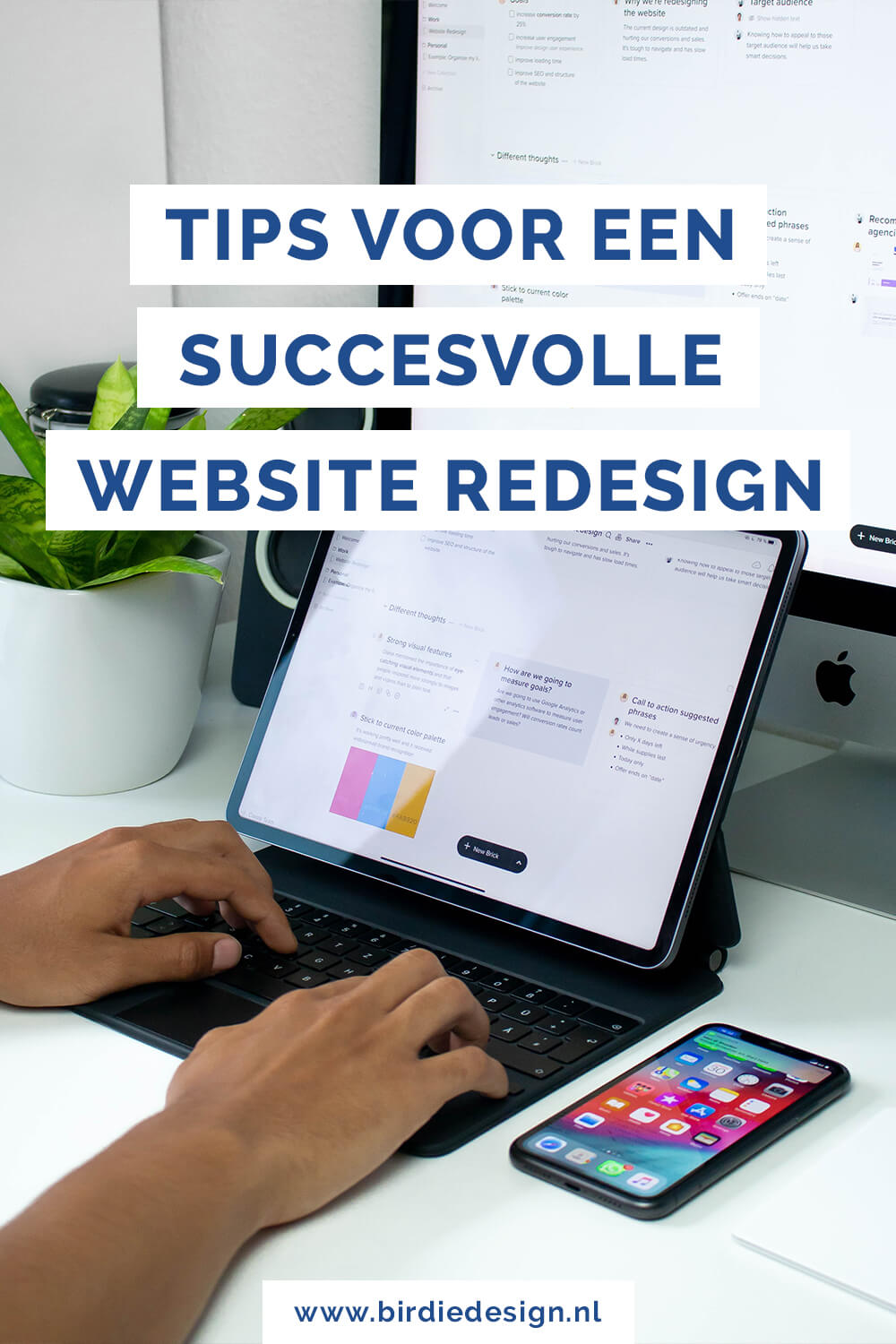 Website Redesign Checklist: Tips voor een succesvolle website redesign 1 pinterest afbeelding voor blog post over mijn website redesign checklist