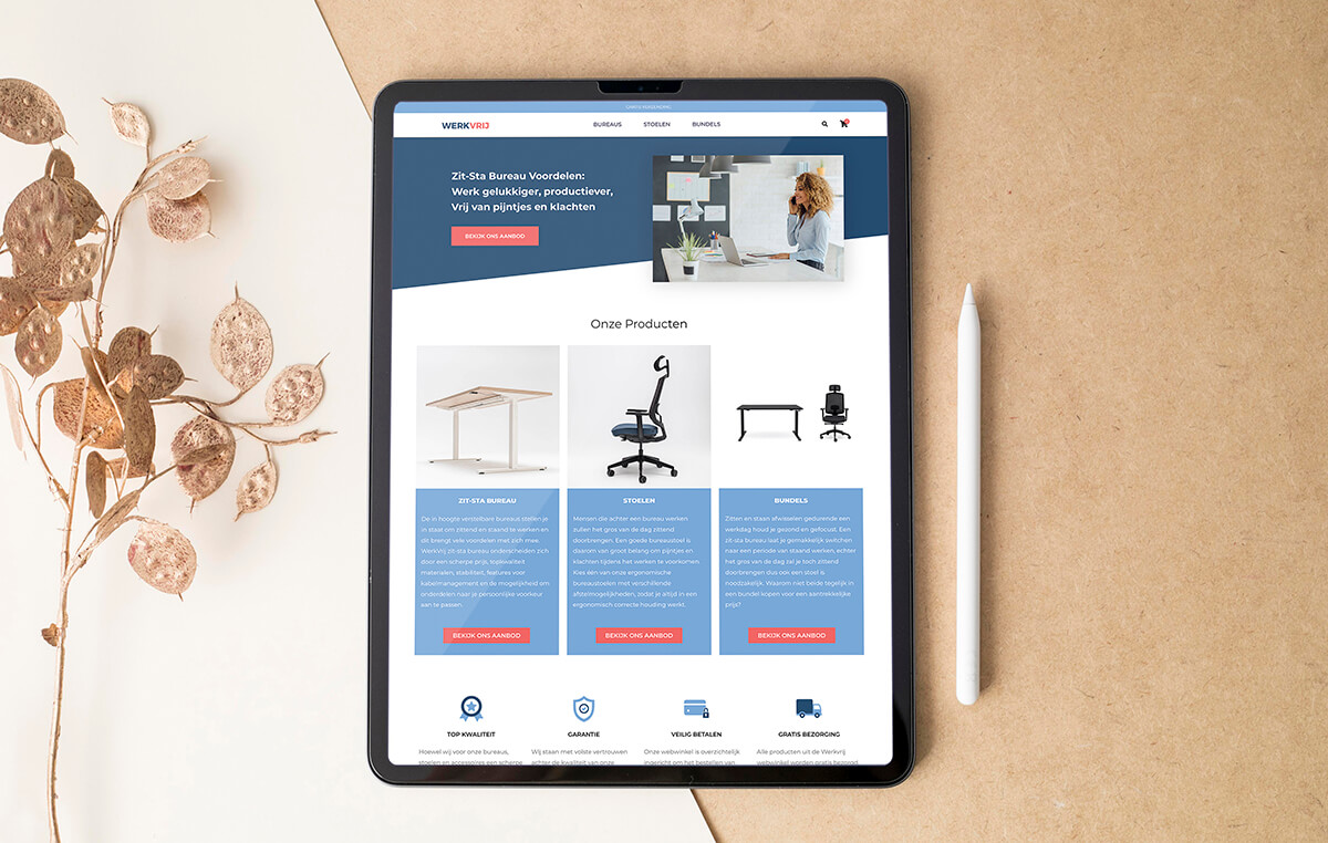 webshop ergonomische kantoorartikelen