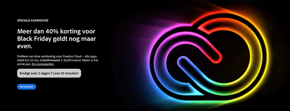 Adobe Creative Cloud korting