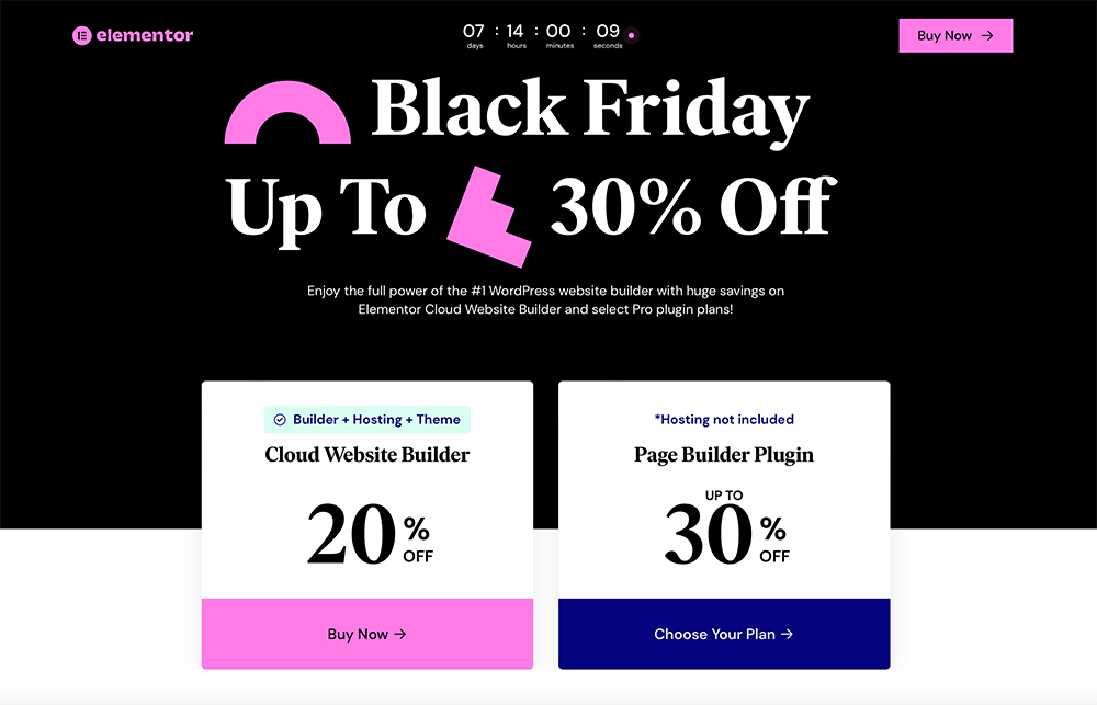 Elementor Black Friday Deal