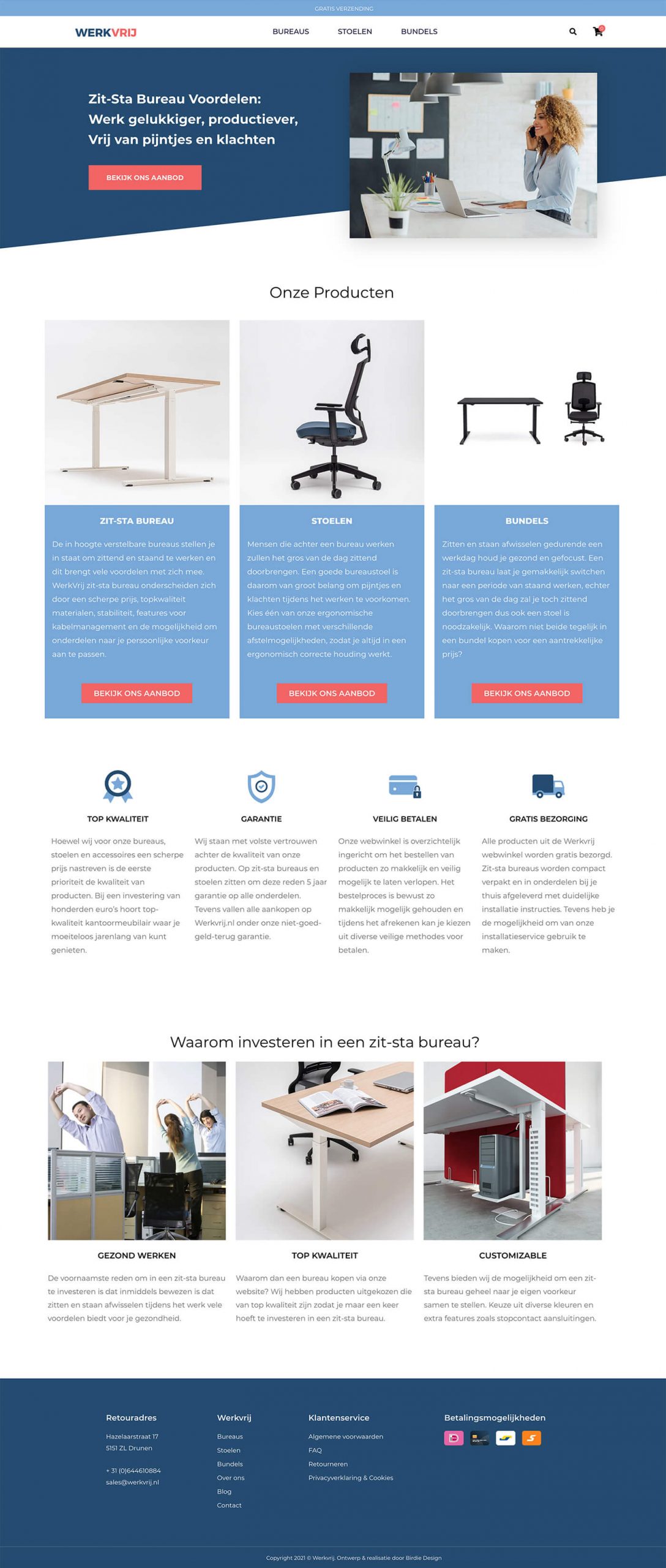 wordpress webshop voor kantoormeubelen