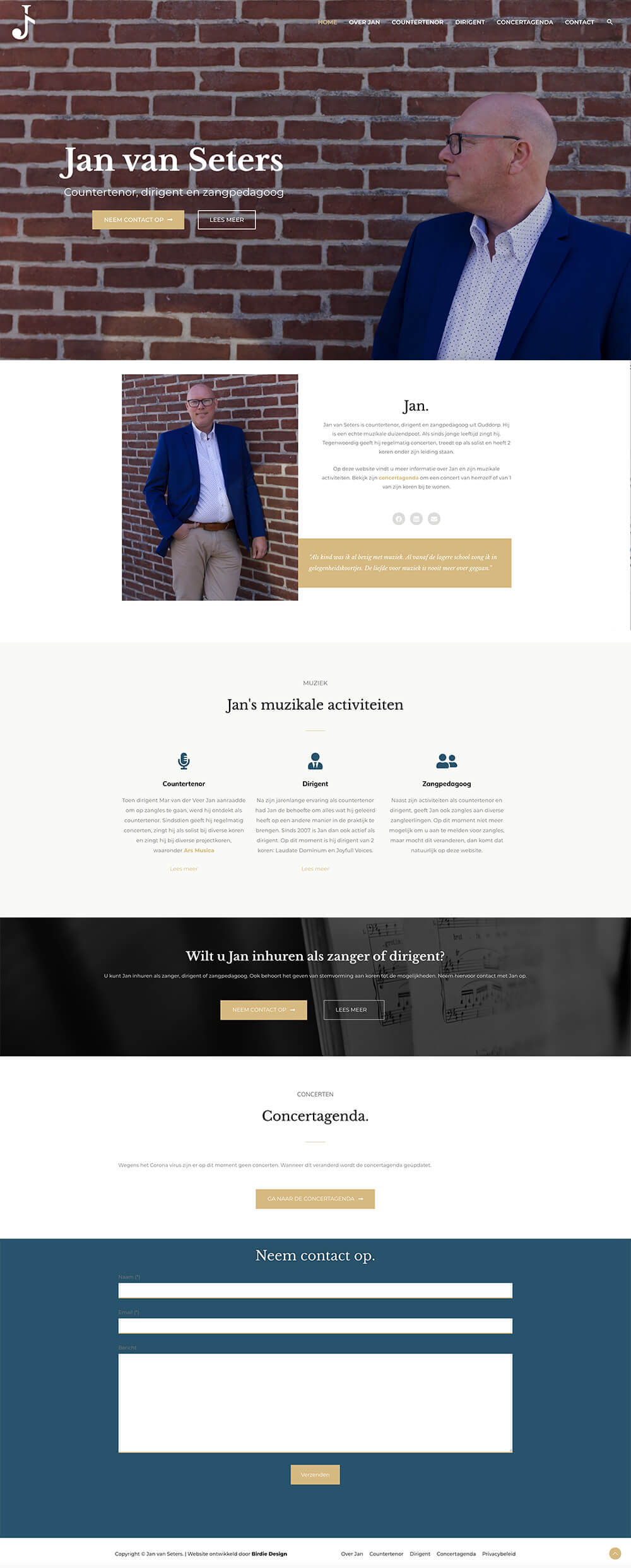 website laten maken voor dirigent en klassiek zanger