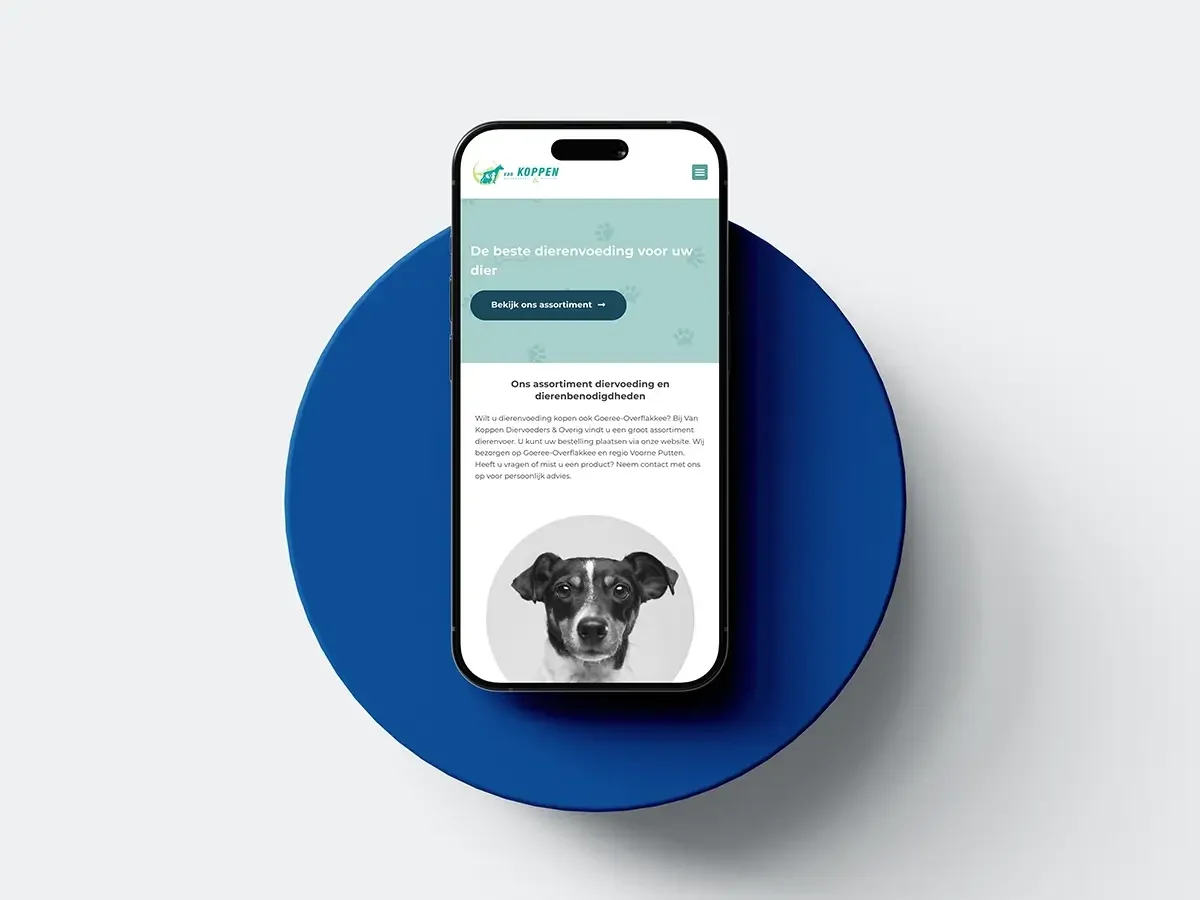 dierenwinkel website design